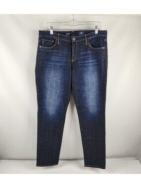 AG Adriano Goldschmied Jeans Women Blue The Stilt Cigarette Leg Denim (32x30)